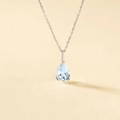 Histoire d'Or Collier Goutte Or Blanc Topaze Best