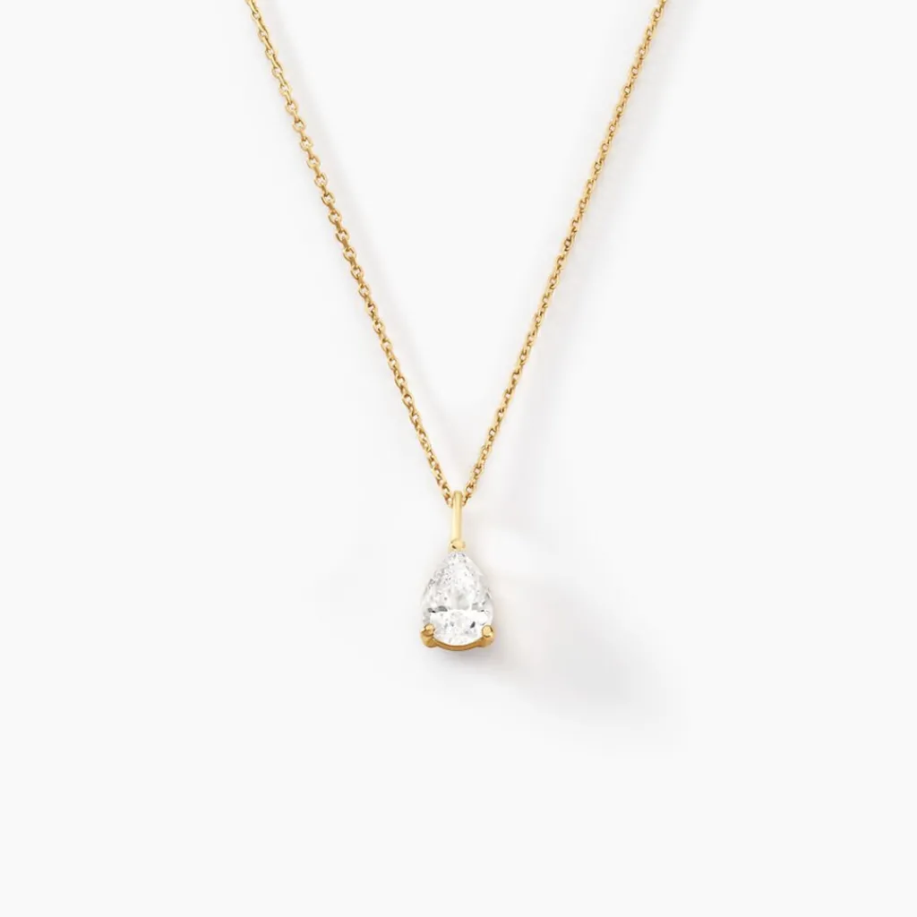 Histoire d'Or Collier Goutte De Zirconium or jaune oxyde Outlet