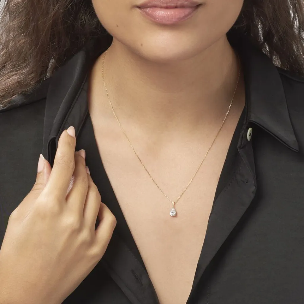 Histoire d'Or Collier Goutte De Zirconium or jaune oxyde Outlet