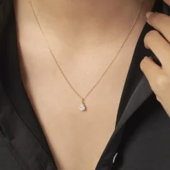 Histoire d'Or Collier Goutte De Zirconium or jaune oxyde Outlet