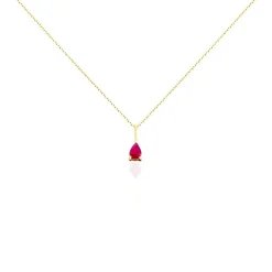 Histoire d'Or Collier Goutte or jaune rubis Outlet