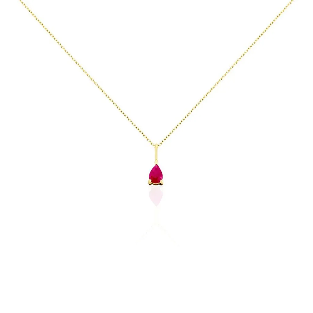 Histoire d'Or Collier Goutte or jaune rubis Outlet