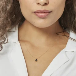 Histoire d'Or Collier Goutte or jaune saphir Best