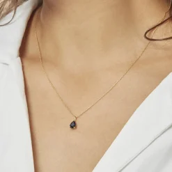 Histoire d'Or Collier Goutte or jaune saphir Best