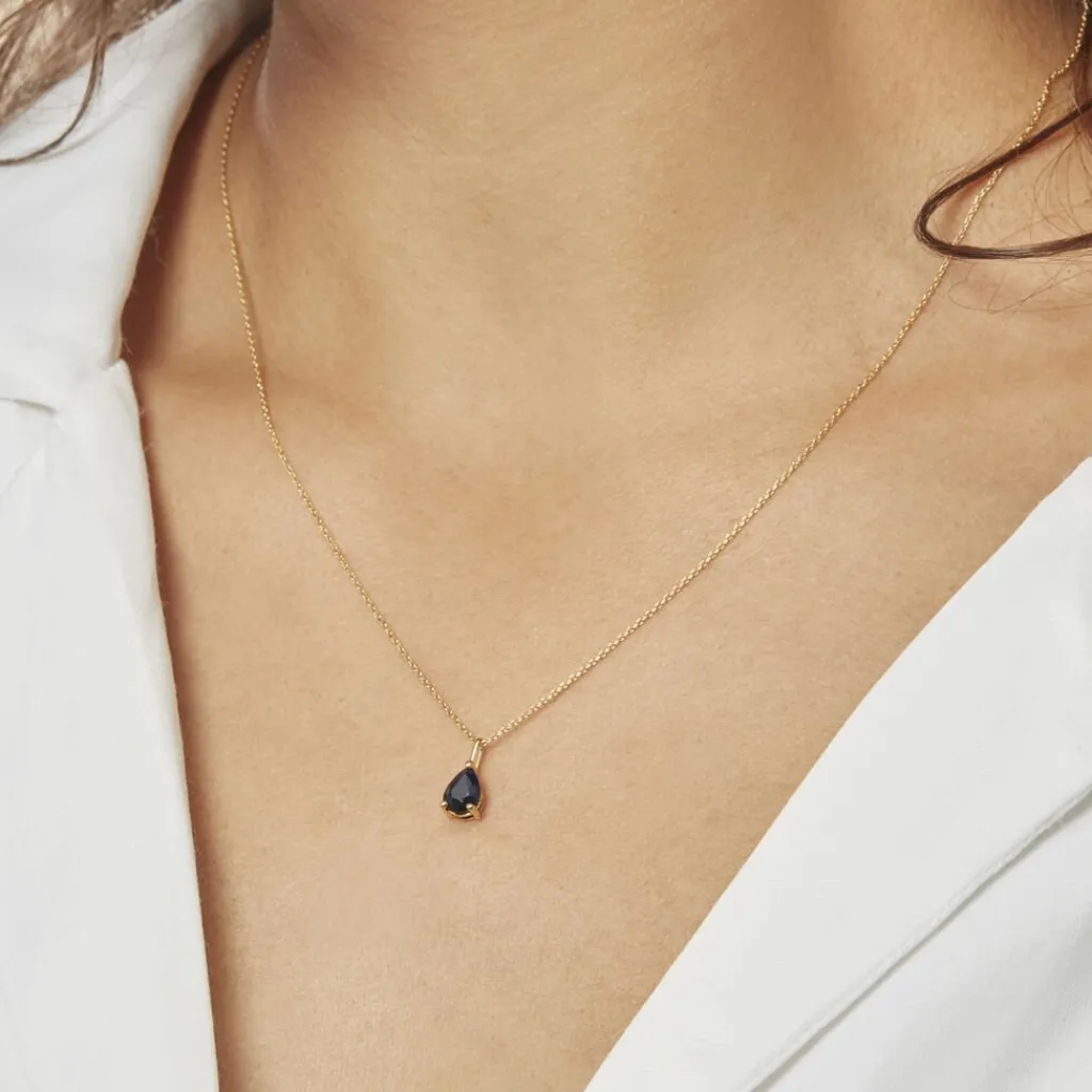 Histoire d'Or Collier Goutte or jaune saphir Best