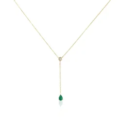 Histoire d'Or Collier Gracilia Or Jaune Emeraude Diamant