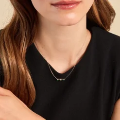 Histoire d'Or Collier Green Peas Or Jaune Emeraude Best