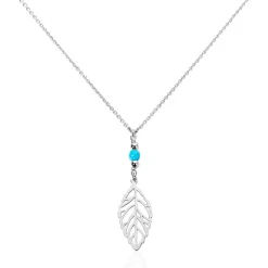 Histoire d'Or Collier Grethel Argent Blanc Turquoise Hot