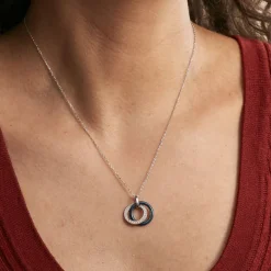 Histoire d'Or Collier Grizzel Argent Céramique Oxyde argent blanc céramique bleue Outlet