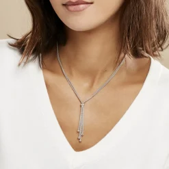 Histoire d'Or Collier Haziza Argent Blanc