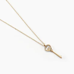 Histoire d'Or Collier Heartkey Or Jaune Diamant Best