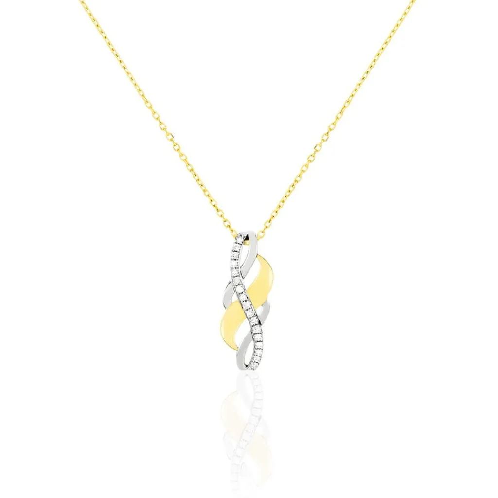 Histoire d'Or Collier Helene Or Bicolore Diamant Hot