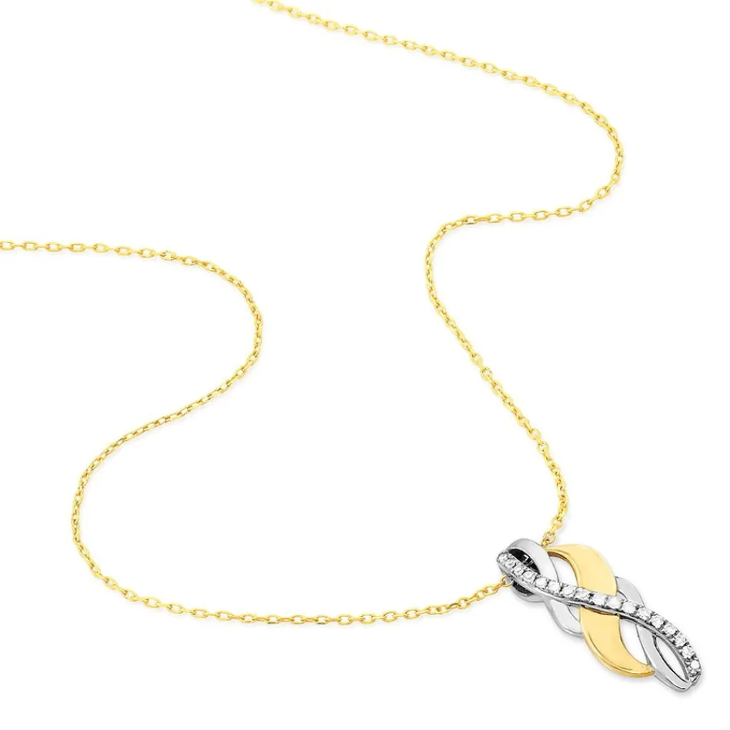 Histoire d'Or Collier Helene Or Bicolore Diamant Hot