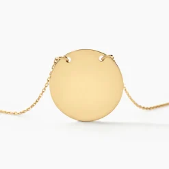 Histoire d'Or Collier Helenia Pastille Gravable or jaune Hot