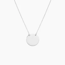 Histoire d'Or Collier Helenia Pastille Gravable or blanc Clearance