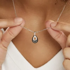 Histoire d'Or Collier Héléane Argent Blanc Céramique Et Oxyde De Zirconium Hot