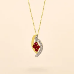 Histoire d'Or Collier Hoela Or Jaune Diamant Et Rubis Sale