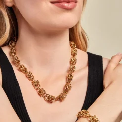 Histoire d'Or Collier Huda Acier Jaune Online