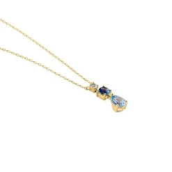 Histoire d'Or Collier Huffie Plaqué Or Jaune Pierre D'imitation Best