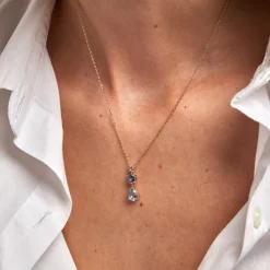 Histoire d'Or Collier Huffie Plaqué Or Jaune Pierre D'imitation Best