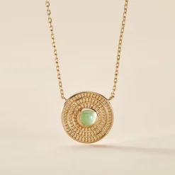 Histoire d'Or Collier Hugolin Plaqué Or Aventurine Discount