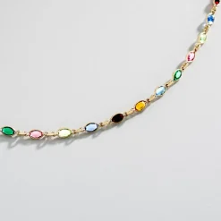 Histoire d'Or Collier Ilvaae Plaqué Or Jaune Pierre De Synthese New