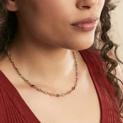 Histoire d'Or Collier Ilvaae Plaqué Or Jaune Pierre De Synthese New