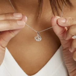 Histoire d'Or Collier Indian Drop Argent Blanc Oxyde De Zirconium New