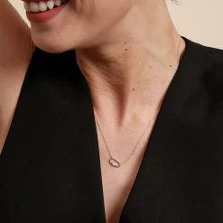 Histoire d'Or Collier Infini Pop De Zirconium argent blanc oxyde New