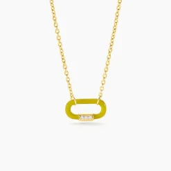 Histoire d'Or Collier Infini Pop Argent Jaune Oxyde De Zirconium