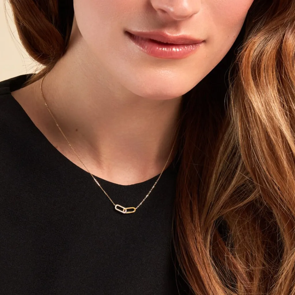 Histoire d'Or Collier Infinite Love Or Jaune Diamant