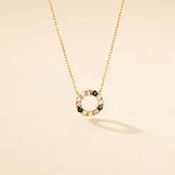 Histoire d'Or Collier Iris Or Jaune Topaze Améthyste Outlet