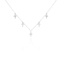 Histoire d'Or Collier Ivah Argent Blanc Oxyde De Zirconium Discount