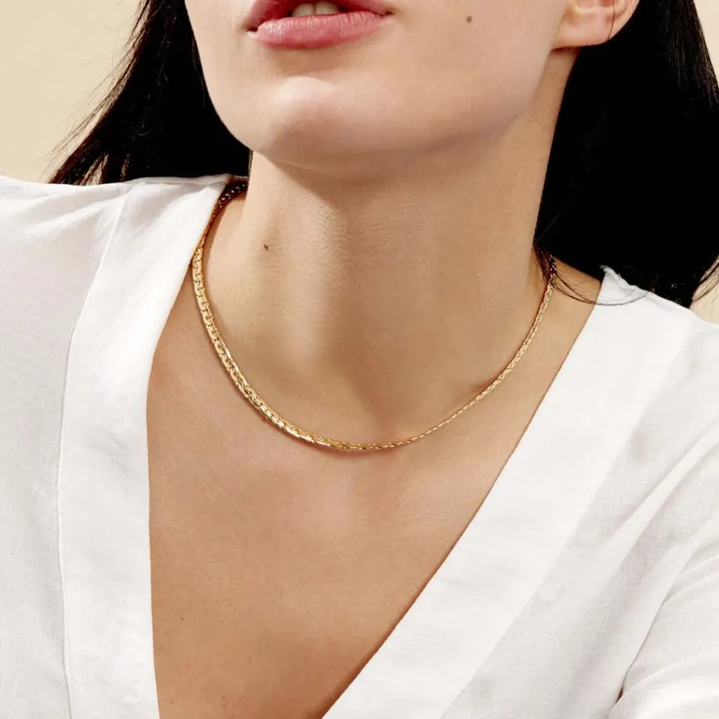 Histoire d'Or Collier Ivy Maille Haricot Or Jaune Hot