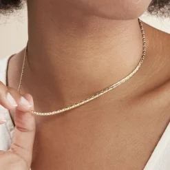 Histoire d'Or Collier Ivy Maille Haricot or jaune Hot