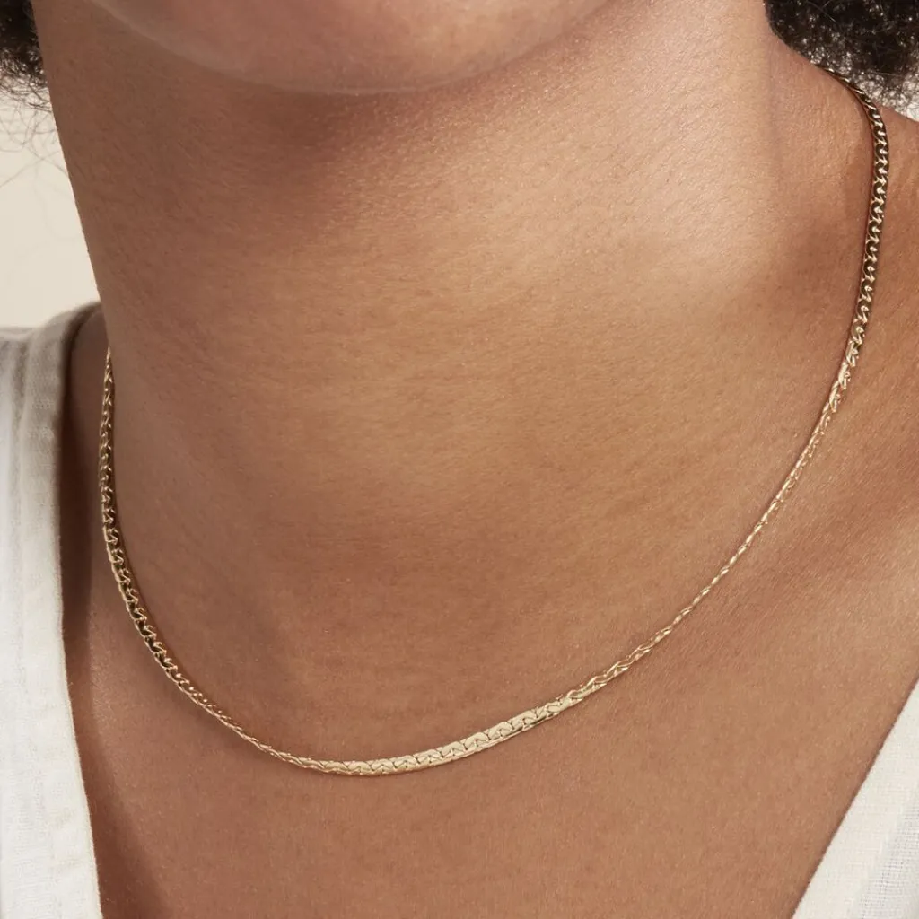 Histoire d'Or Collier Ivy Maille Haricot or jaune