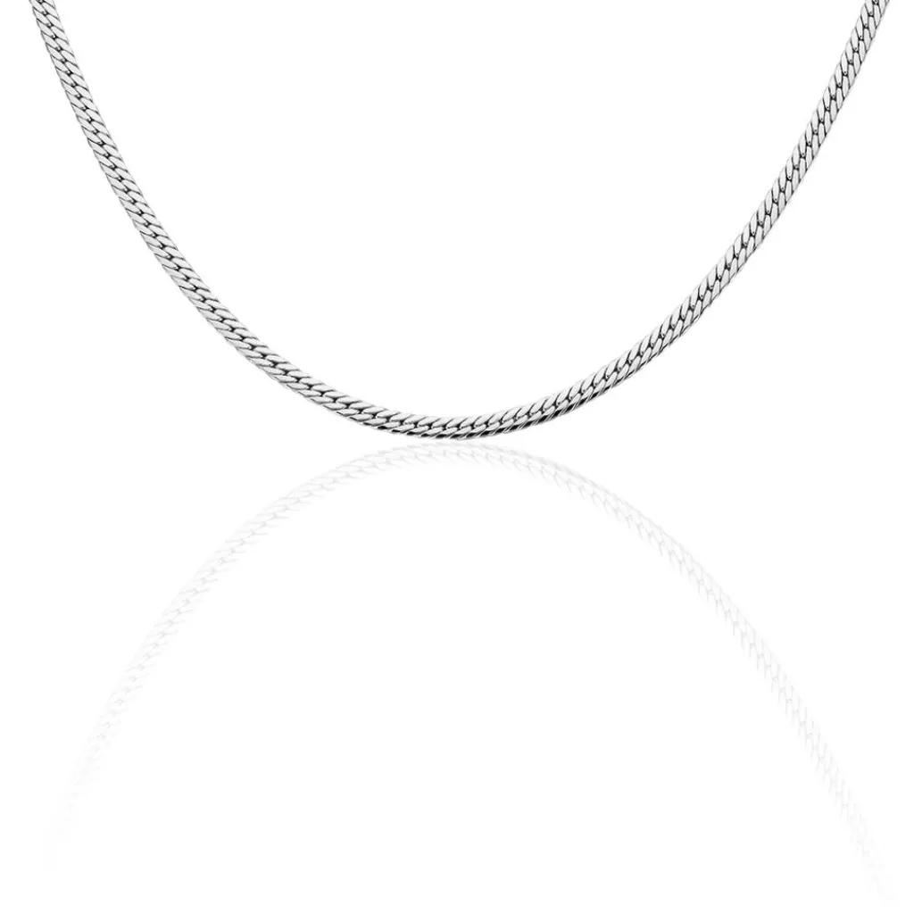 Histoire d'Or Collier Izel Maille Anglaise or blanc New