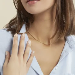 Histoire d'Or Collier Jany Maille Palmier Or Jaune Sale