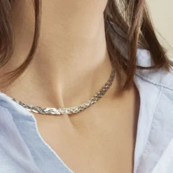 Histoire d'Or Collier Jasmin Tresse Or Tricolore Hot