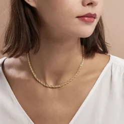 Histoire d'Or Collier Jerry Maille Corde Or Jaune Online