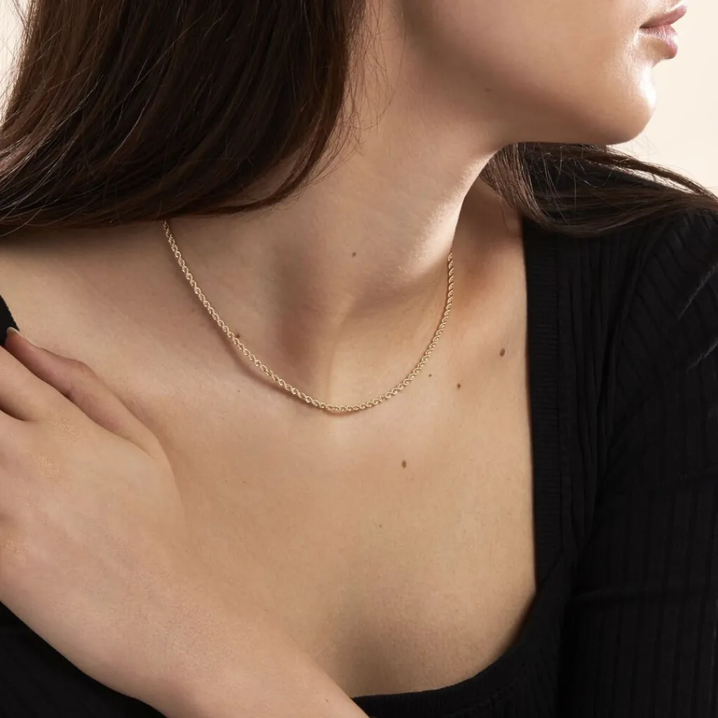 Histoire d'Or Collier Jerry Maille Corde or jaune Sale