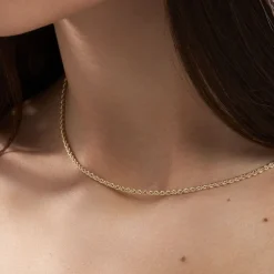 Histoire d'Or Collier Jerry Maille Corde or jaune Discount