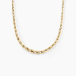 Histoire d'Or Collier Jerryenne Danilo Maille Corde Et Venitienne Or Bicolore Outlet