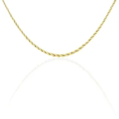Histoire d'Or Collier Jerryenne Danilo Maille Corde Et Venitienne Or Bicolore New