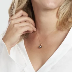 Histoire d'Or Collier Jodocus Or Jaune Perle De Tahiti Oxyde Zirconium Outlet