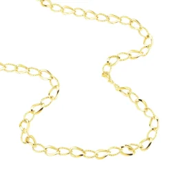 Histoire d'Or Collier Joice Maille Alternée Et Godronne Or Jaune Best