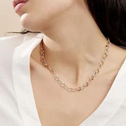 Histoire d'Or Collier Joice Maille Alternée Et Godronne or bicolore Clearance