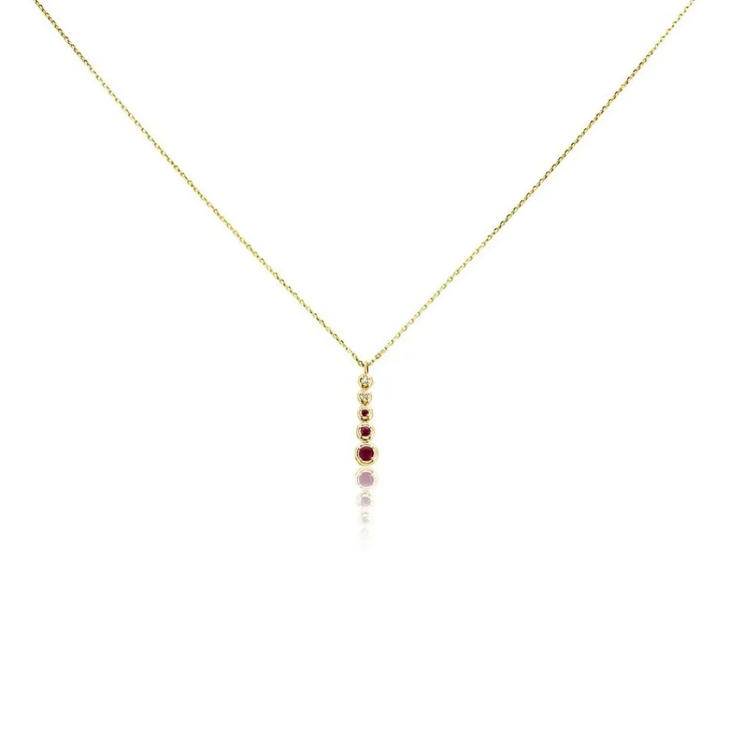 Histoire d'Or Collier Josephine or jaune rubis