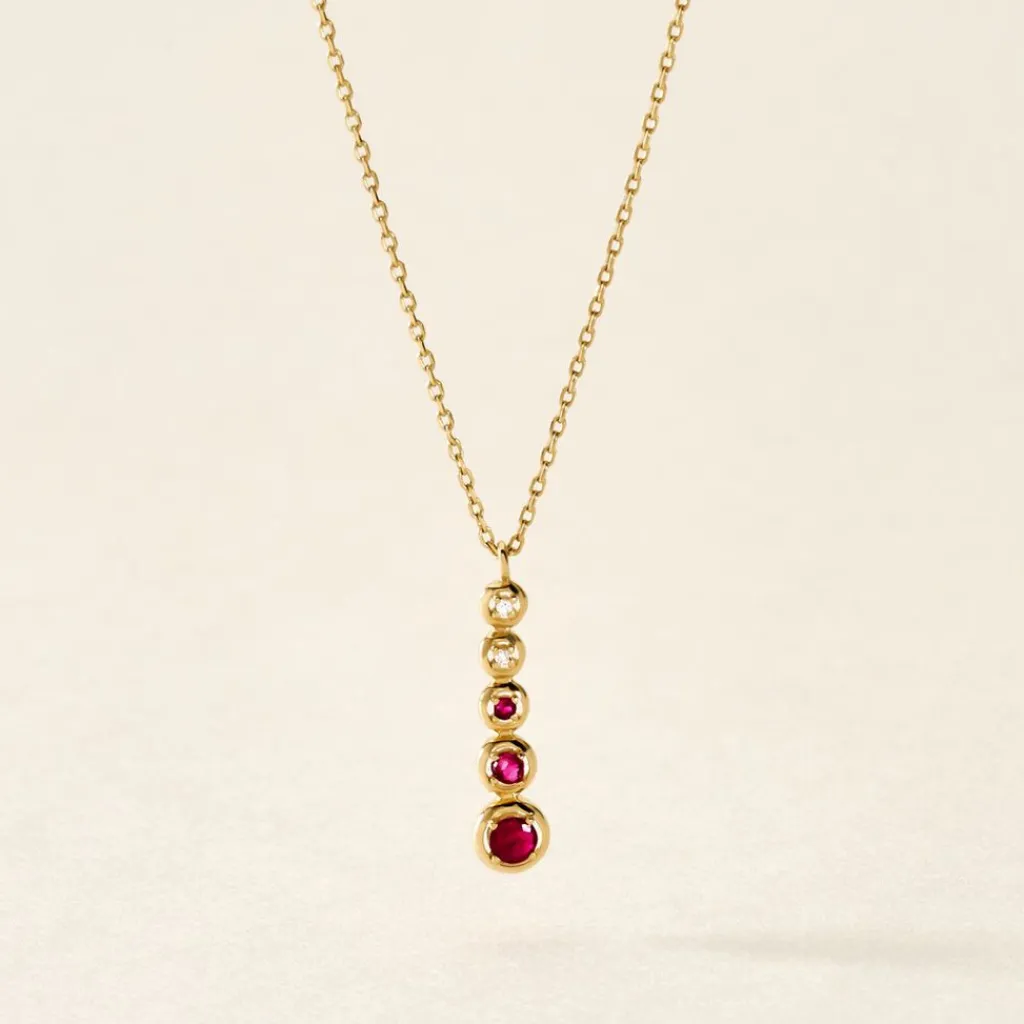 Histoire d'Or Collier Josephine or jaune rubis