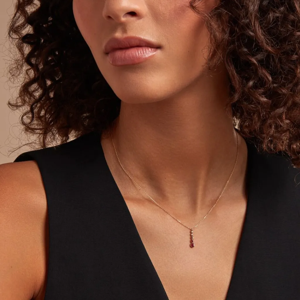 Histoire d'Or Collier Josephine or jaune rubis